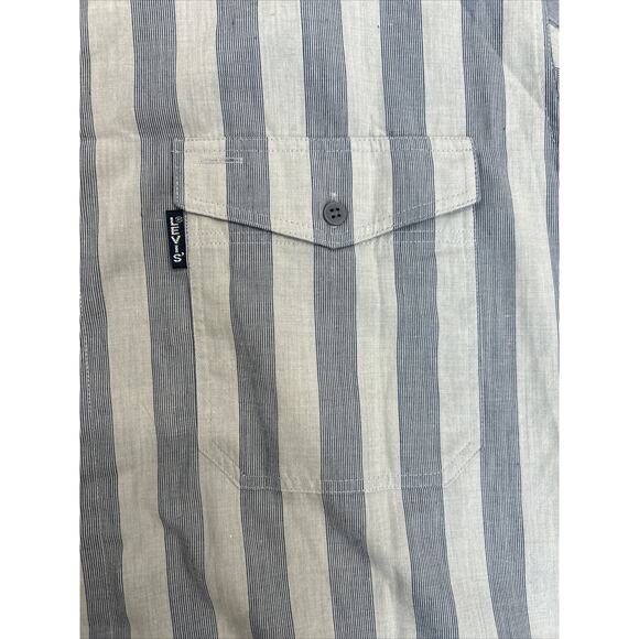 Vintage Levi's Shirt Adult Large Blue Long Sleeve Button Down Big E Silver Label - Picture 9 of 12